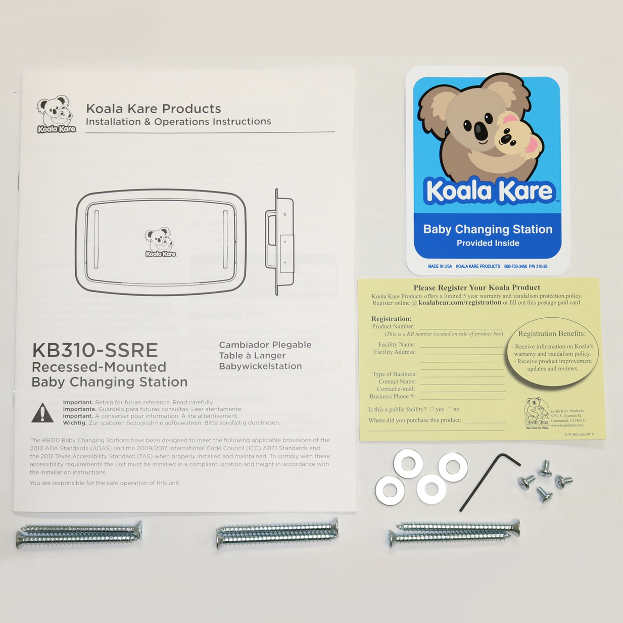 Replacement Parts Changing Stations Koala Kare Products